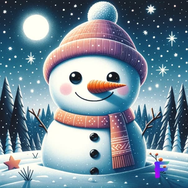 Cover image for "The Midnight Snowman" story