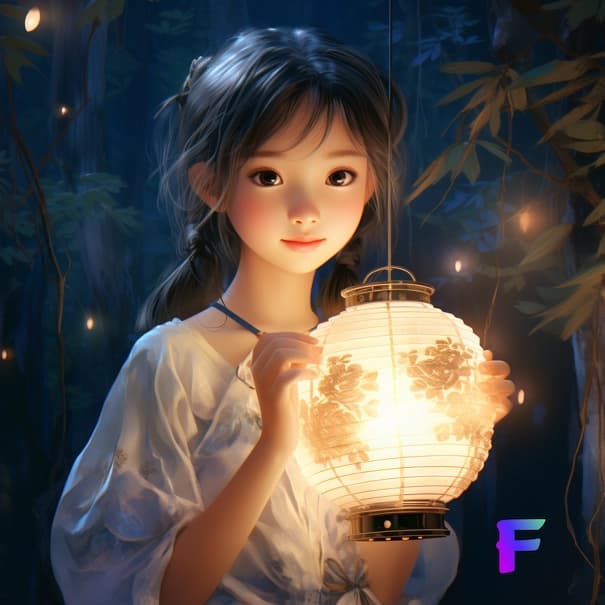 Cover image for "Yuki and the Lantern Spirits" story