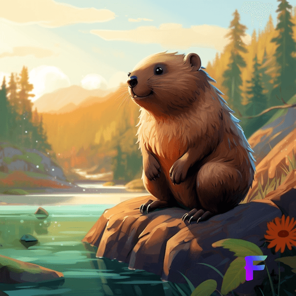 Cover image for "Benny the Brave Beaver" story