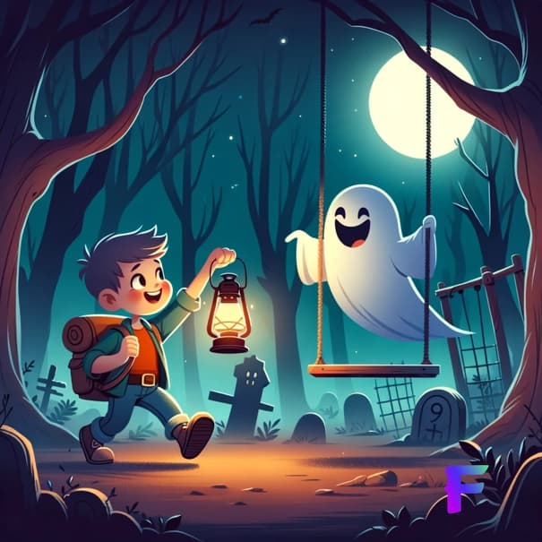 Cover image for "The Ghostly Giggle" story