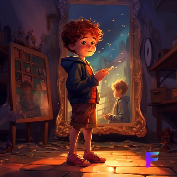 Cover image for "The Mischief of the Trickster's Mirror" story